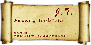 Jurovaty Terézia névjegykártya